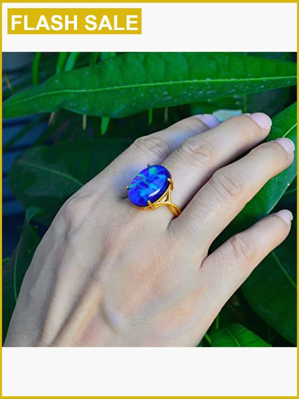 Swirl Color Change Mood Ring, 24K Gold Plated, Adjustable Oval Ring